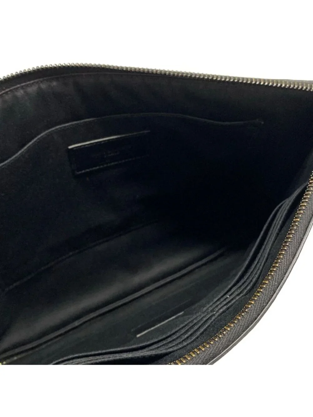 ★SOLD★ Saint Laurent Paris Clutch Black Embossed Leather - Picture 7 of 12